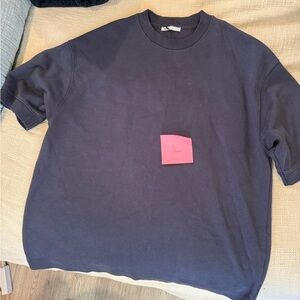 Zara Dark Blue Relaxed Fit Oversized T-Shirt